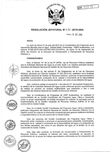 RESOLUCIÓN JEFATURAL N°23á —2015—ANA Lima. lÜ SET. 2015