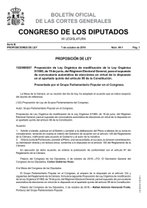 Régimen Electoral General - Congreso de los Diputados