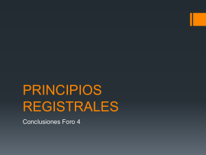 principios registrales - Curso Derecho Registral I