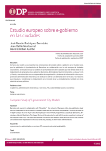 Estudio europeo sobre e-gobierno en las ciudades