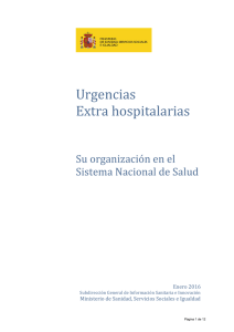 Urgencias Extra hospitalarias - Ministerio de Sanidad, Servicios