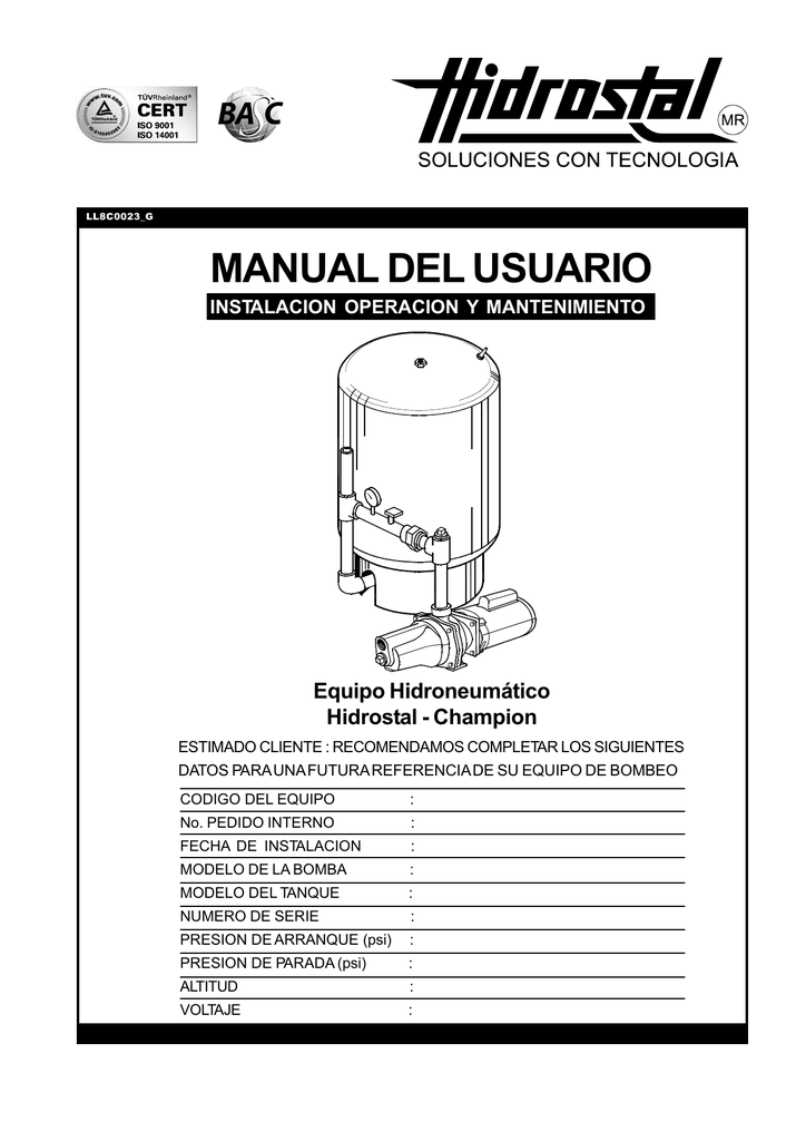 Manual Equipo Hidroneumatico