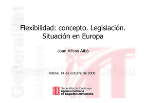 Flexibilidad: Concepto. Legislación. Situación en Europa