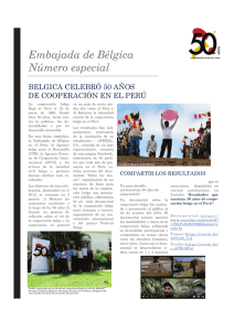 Bélgica celebró 50 años de cooperación en el Perú
