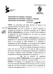 hotel embajador s.a. - Ministerio de Economía y Finanzas
