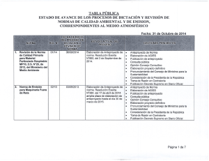 tabla pública - Ministerio del Medio Ambiente