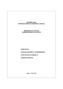 informe final corporaciones de asistencia judicial ministerio
