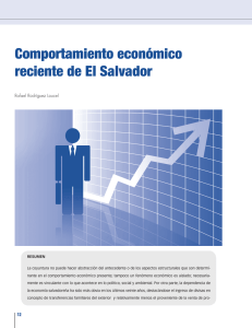 Comportamiento económico reciente de El Salvador