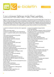Locuciones latinas más frecuentes.