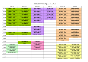 HORARIO FÚTBOL 7 - Colegio Sagrada Familia de Pinto