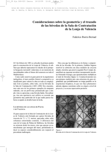 Consideraciones sobre la geometría y el trazado de las bóvedas de
