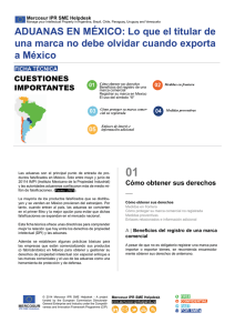 M ADUANAS EN MÉXICO - Latin America IPR SME Helpdesk