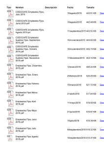 Tipo Nombre Descripción Fecha Tamaño CODOCAFE Empleados