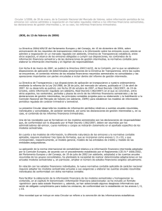 Circular 1/2008 - Comisión Nacional del Mercado de Valores