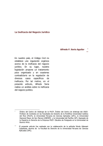 La Ineficacia del Negocio Jurídico Alfredo F. Soria