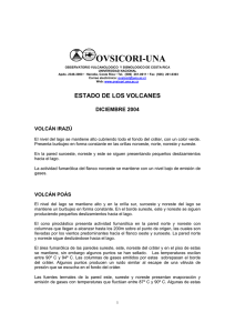 Estado Volcanes Diciembre 2004 - Observatorio Vulcanológico y