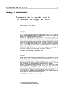 Prevalencia de la Hepatitis Viral C en donantes de sangre del Perú