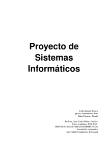Proyecto de Sistemas Informáticos - E