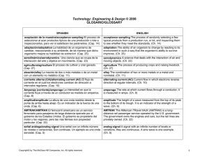 TECHNOLOGY-ENGINEERING GLOSSARY