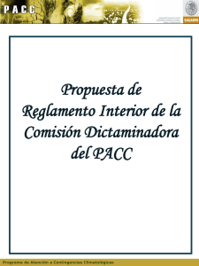 Propuesta de Reglamento Interior de la Comisión Dictaminadora