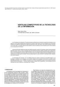 Ventajas competitivas de la Tecnología de la Información. IN: XIII