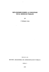 Reflexiones sobre la caducidad en el Derecho Público