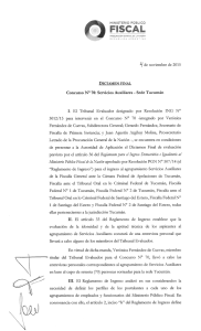 I. El Tribunal Evaluador designado por Resolución ING N° 3012/ 15