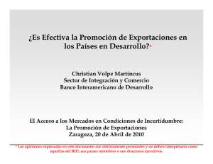 Efectos de la Promoción de Exportaciones