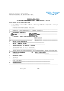 formulario unico solicitud de ingreso/salida territorio boliviano