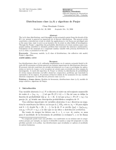 Distribuciones clase (a, b) y algoritmo de Panjer