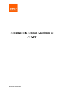 Reglamento Régimen Académico - Colegio Universitario de