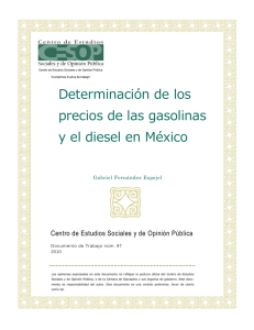 Determinación de los precios de las gasolinas y el diesel en México