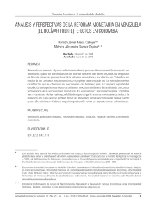 (el bolívar fuerte): efectos en colombia