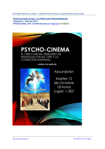 Psycho-cinema invita a la PelÃ cula Â«AbsurdistanÂ