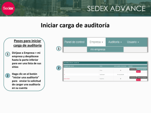 Iniciar carga de auditoría - Bienvenidos a SIPAS CR-PERU
