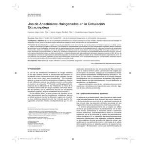 Uso de Anestésicos Halogenados en la Circulación