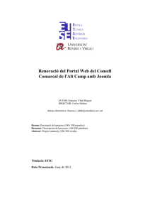 Renovació del Portal Web del Consell Comarcal de l`Alt Camp amb