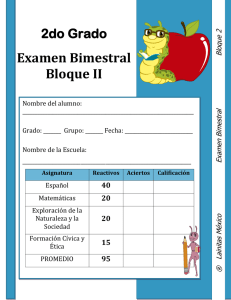 Examen Bimestral Bloque II