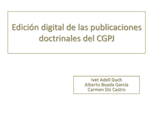Edición digital de las publicaciones doctrinales del Consejo General