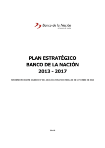 PLAN ESTRATÉGICO BANCO DE LA NACIÓN 2013