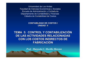 TEMA 5: CONTROL Y CONTABILIZACIÒN DE LAS ACTIVIDADES