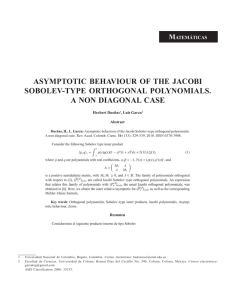 asymptotic behaviour of the jacobi sobolev