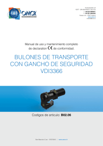 bulones de transporte con gancho de seguridad vdi3366