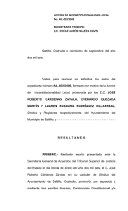 Saltillo, Coahuila a veintiocho de septiembre del año dos mil seis