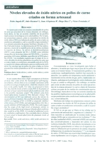 avicultura Niveles elevados de oxido nitrico en pollos de carne