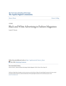 Black and White Advertising in Fashion Magazines