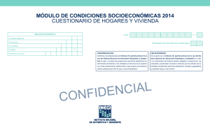 Módulo de Condiciones Socioeconómicas 2014. Cuestionario de