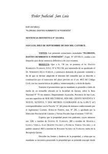 sentencia posesion - Poder Judicial de la Provincia de San Luis