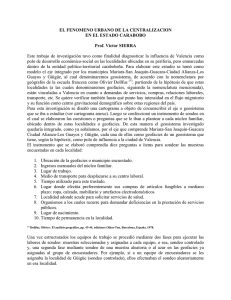 El fenómeno urbano de la centralización en el Estado Carabobo.