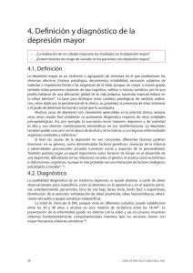 4. Definición y diagnóstico de la depresión mayor